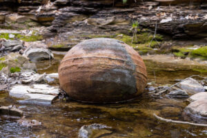 Concretion in creek