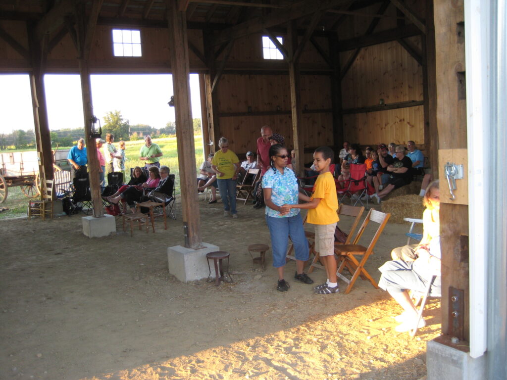 Program in the Gallant Farm barn