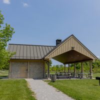 shelter with picnic tables
